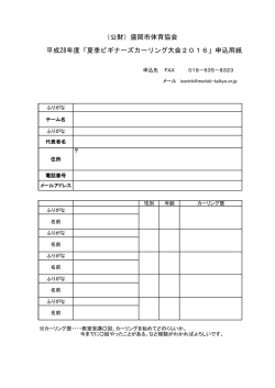 （公財）盛岡市体育協会 平成28年度「夏季ビギナーズカーリング大会