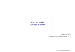 平成28年3  期 決算短信補  資料