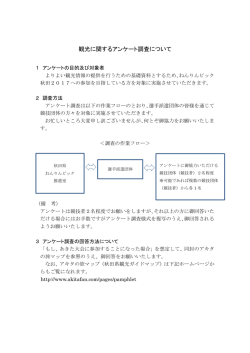 観光に関するアンケート調査について（PDF）
