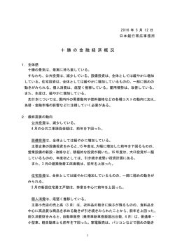 十 勝 の 金 融 経 済 概 況