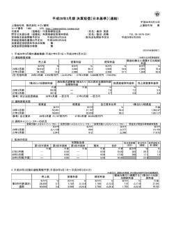 平成28年3月期決算短信