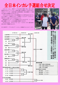 女子ソフトボール部」全日本インカレ予選組合せ決定