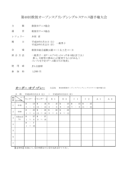 第48回敦賀オープンスプリングシングルステニス選手権大会