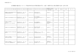 （平成18年8月25日付財計第2017号）に基づく競争入札