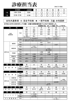 診療担当表