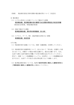 （別紙） 現況報告書及び添付書類の提出様式等について（注意点） 女