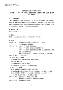 （対象国：インドネシア,（文化）社会活動交流、歴史文化交流