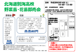 北海道別海高校 野菜苗・花苗即売会