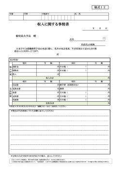 収入に関する事情書