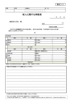 収入に関する事情書