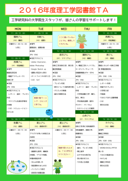 各TAの詳しい紹介
