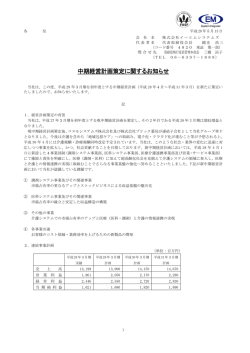 中期経営計画策定に関するお知らせ