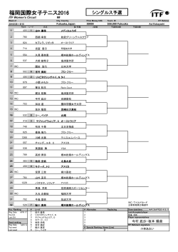 シングルス予選 - 福岡国際女子テニス