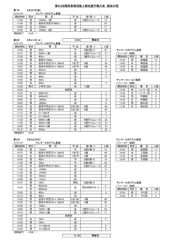第60回関西実業団陸上競技選手権大会 競技日程
