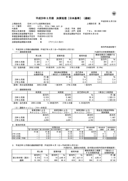 平成28年3月期 決算短信〔日本基準〕（連結）