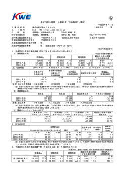 平成28年3月期 決算短信〔日本基準〕(連結)