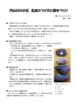 円山川の小石 名前のつけ方と標本づくり