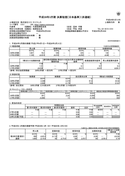 平成28年3月期 決算短信〔日本基準〕(非連結)