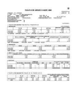平成28年3月期 決算短信〔日本基準〕（連結）