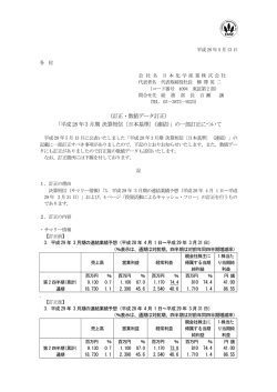 （訂正・数値データ訂正） 「平成28 年3 月期 決算短信〔日本基準〕(連結