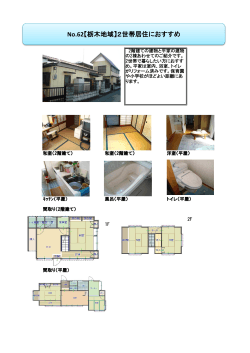 栃木地域 No.062 売買 950万円 木造2階建て / 3DK / 築50年 / 平屋の