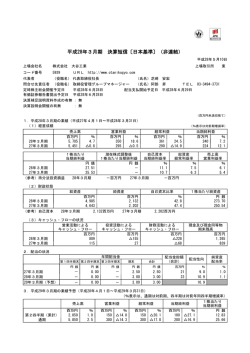 平成28年3月期 決算短信〔日本基準〕（非連結）