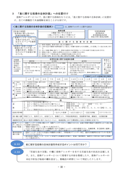 ® 3 「食に関する指導の全体計画」への位置付け 食物アレルギー
