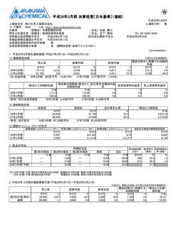 平成28年3月期 決算短信〔日本基準〕（連結）