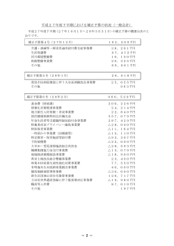 平成27年度下半期における補正予算の状況(一般会計)(PDF 約135KB)