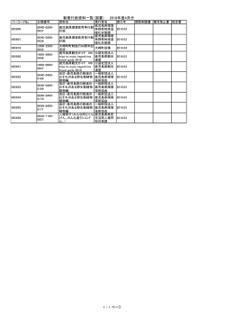 新着行政資料一覧（図書） 2016年度4月分