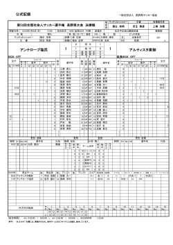 公式記録 - 一般社団法人長野県サッカー協会