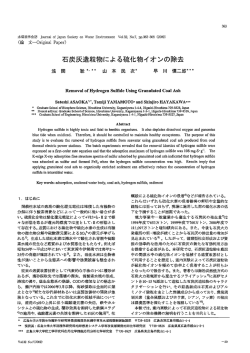 石炭灰造粒物による硫化物イオンの除去