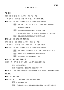 計画（案）のパブリックコメント実施 ～6