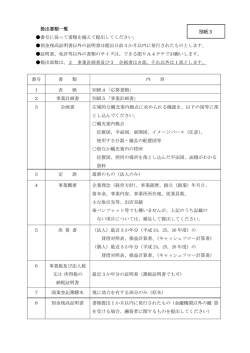 別紙3 提出書類一覧 番号に従って書類を揃えて提出してください。 預金