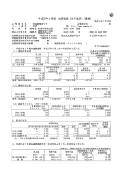 平成28年3月期 決算短信〔日本基準〕(連結)