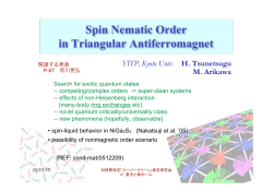 Spin Nematic Order in Triangular Antiferromagnet