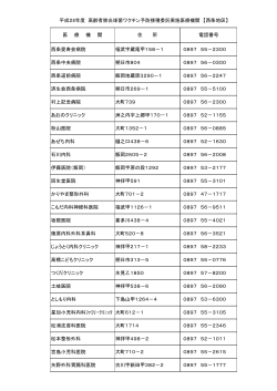 西条愛寿会病院 福武字蔵尾甲158－1 0897 55－2300 西条中央