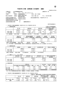 平成28年3月期 決算短信〔日本基準〕（連結）