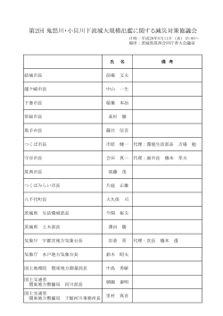 名簿[PDF：44KB] - 国土交通省 関東地方整備局
