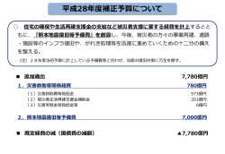 平成28年度補正予算について