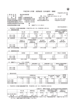 平成28年3月期 決算短信〔日本基準〕(連結)