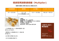 逓倍器 - VEGA TECHNOLOGY INC