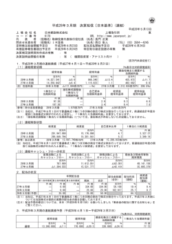 平成28年3月期 決算短信〔日本基準〕(連結)