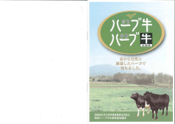 Page 1 豊かな自然と 厳選したハープで 育ちました。 宮崎ハーブ牛生産