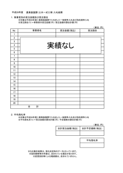 実績なし