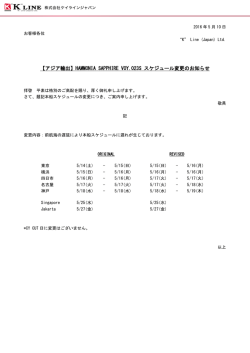 【アジア輸出】HAMMONIA SAPPHIRE VOY.023S