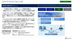 Dynamics Business App Center 本テンプレートは、百貨店外商員が