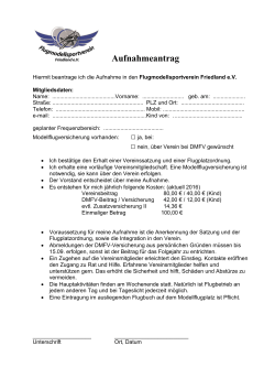 Mitgliedsantrag - Flugmodellsportverein Friedland eV