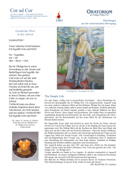 2012 – 2 - Oratorium des heiligen Philipp Neri