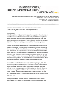 Glaubensgeschichten im Supermarkt